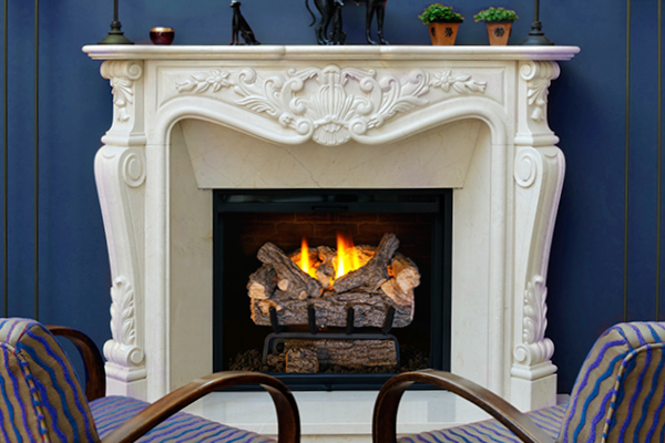 gas log fireplace